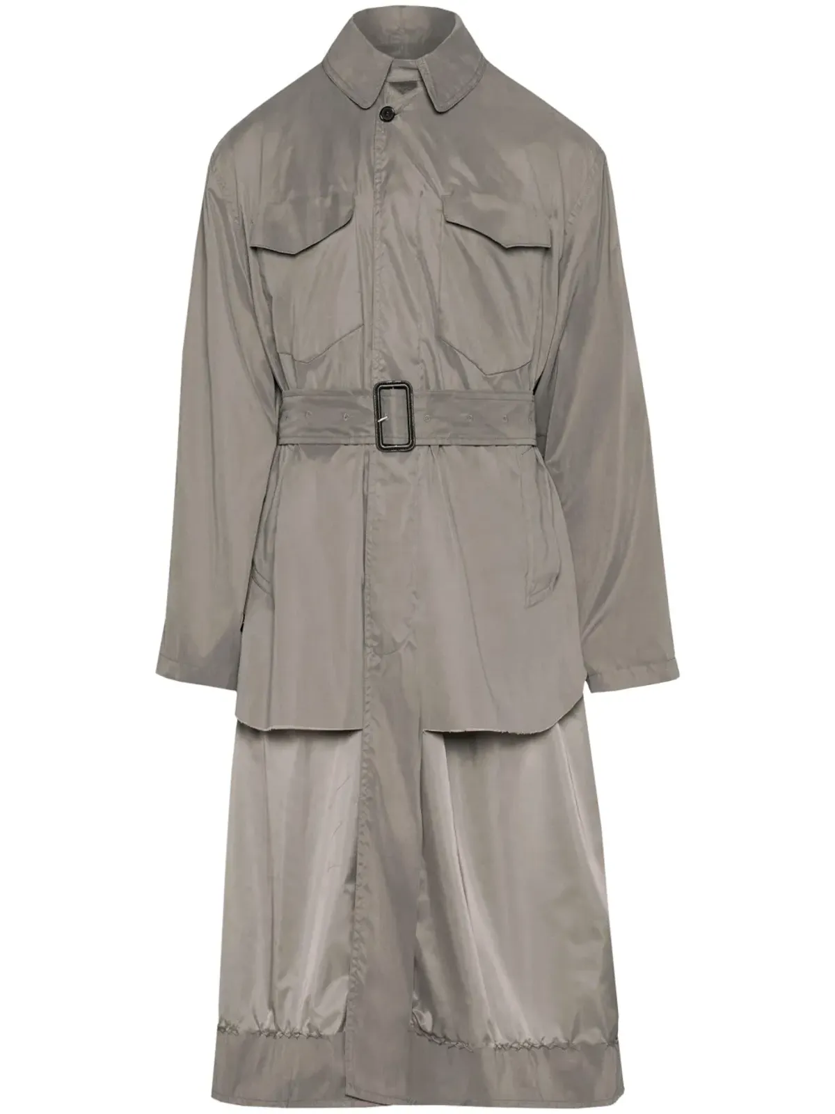 Maison Margiela デコルティケ リバーシブル トレンチコート グレー - 画像1
