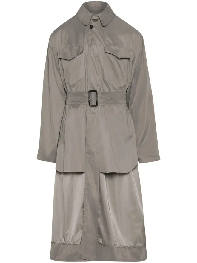 Maison Margiela Maison Margiela デコルティケ リバーシブル トレンチコート グレーの商品画像
