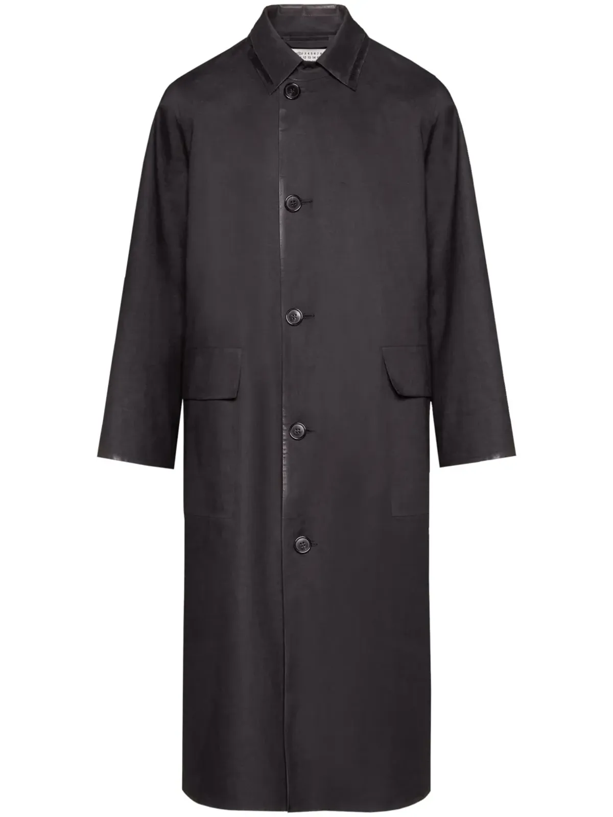 Maison Margiela コーティング加工のシングルブレストコート - ブラック - 画像1