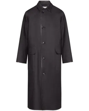 Maison Margiela コーティング加工のシングルブレストコート - ブラック - サムネイル1