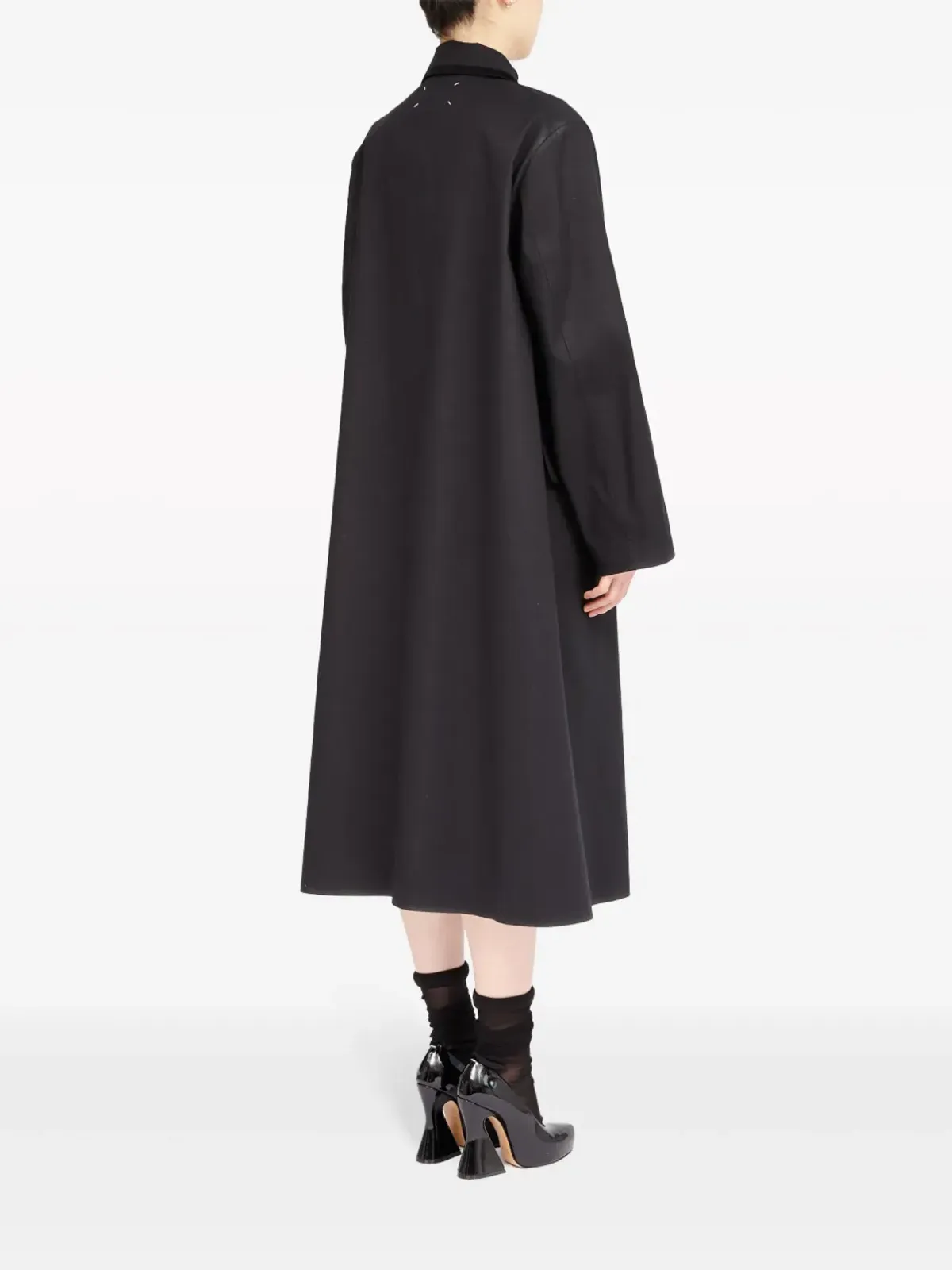 Maison Margiela コーティング加工のシングルブレストコート - ブラック - 画像5