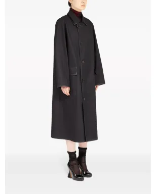 Maison Margiela コーティング加工のシングルブレストコート - ブラック - サムネイル3