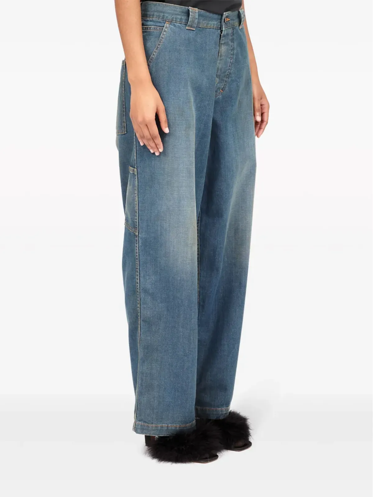 Maison Margiela アメリカーナ ワイドレッグジーンズ - ブルー - 画像3