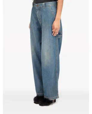 Maison Margiela アメリカーナ ワイドレッグジーンズ - ブルー - サムネイル4