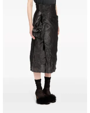 Maison Margiela ドレープ入り Lurex ミディスカート - サムネイル3