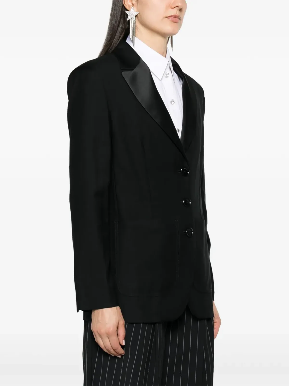 Sonia Rykiel ウールのシングルブレストブレザー - Black - 画像3