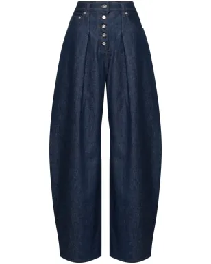 Jacquemus Le De-Nimes Ovalo ミッドライズ ワイドレッグジーンズ - ブルー - サムネイル1