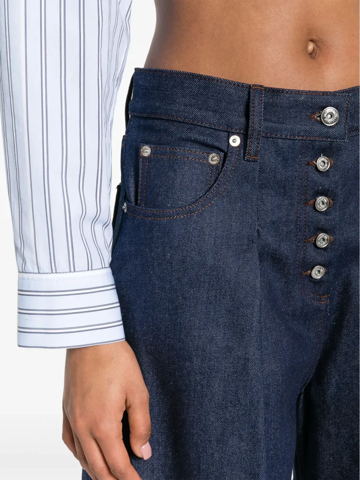 Jacquemus Le De-Nimes Ovalo ミッドライズ ワイドレッグジーンズ - ブルー - 画像5