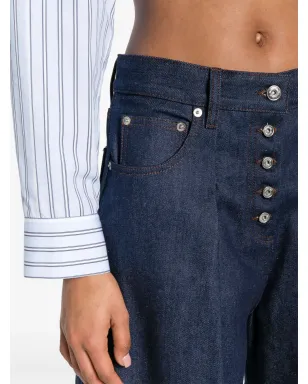 Jacquemus Le De-Nimes Ovalo ミッドライズ ワイドレッグジーンズ - ブルー - サムネイル5