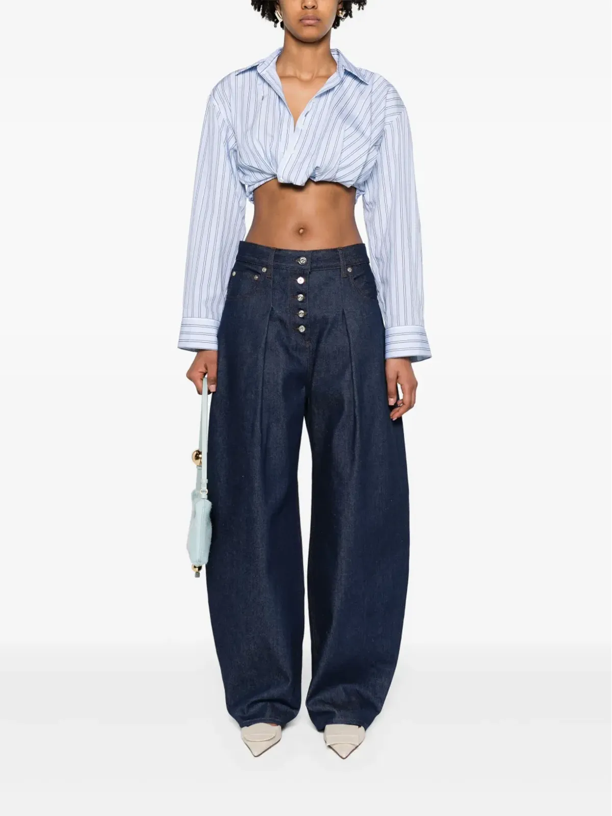 Jacquemus Le De-Nimes Ovalo ミッドライズ ワイドレッグジーンズ - ブルー - 画像2