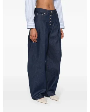Jacquemus Le De-Nimes Ovalo ミッドライズ ワイドレッグジーンズ - ブルー - サムネイル3
