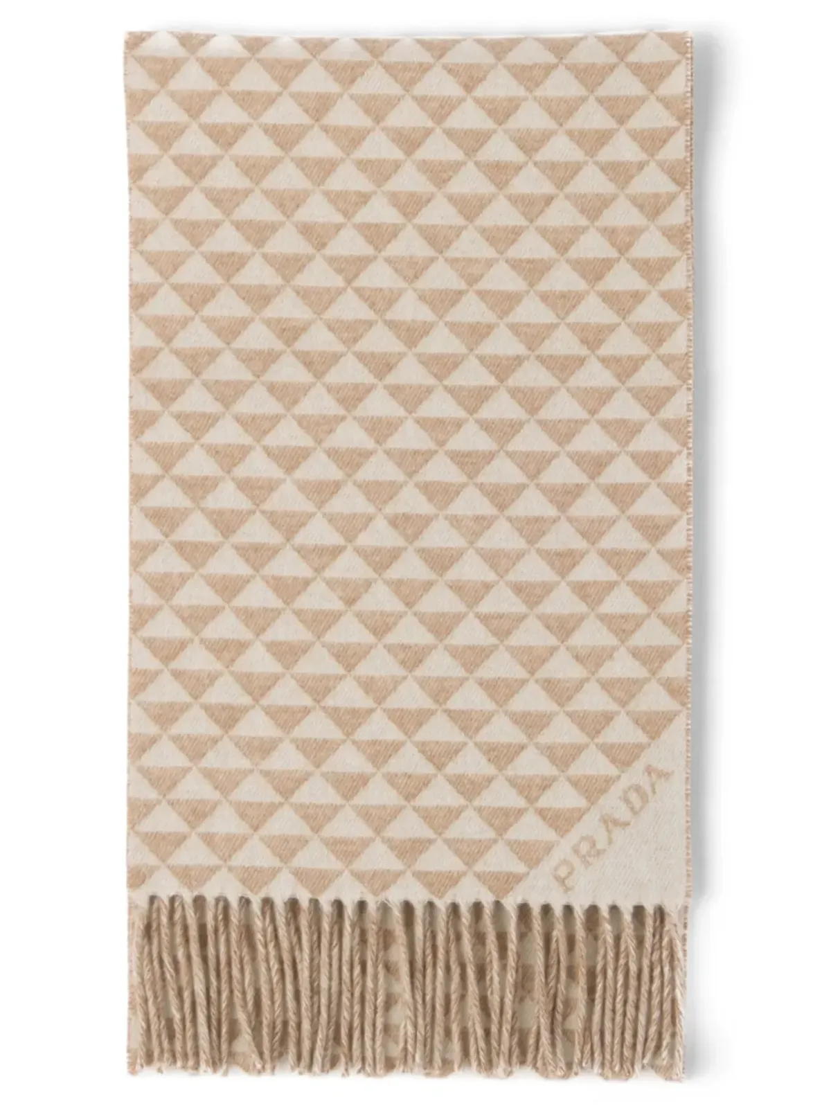 Prada シンボル リバーシブル ウール×カシミア スカーフ - 画像1