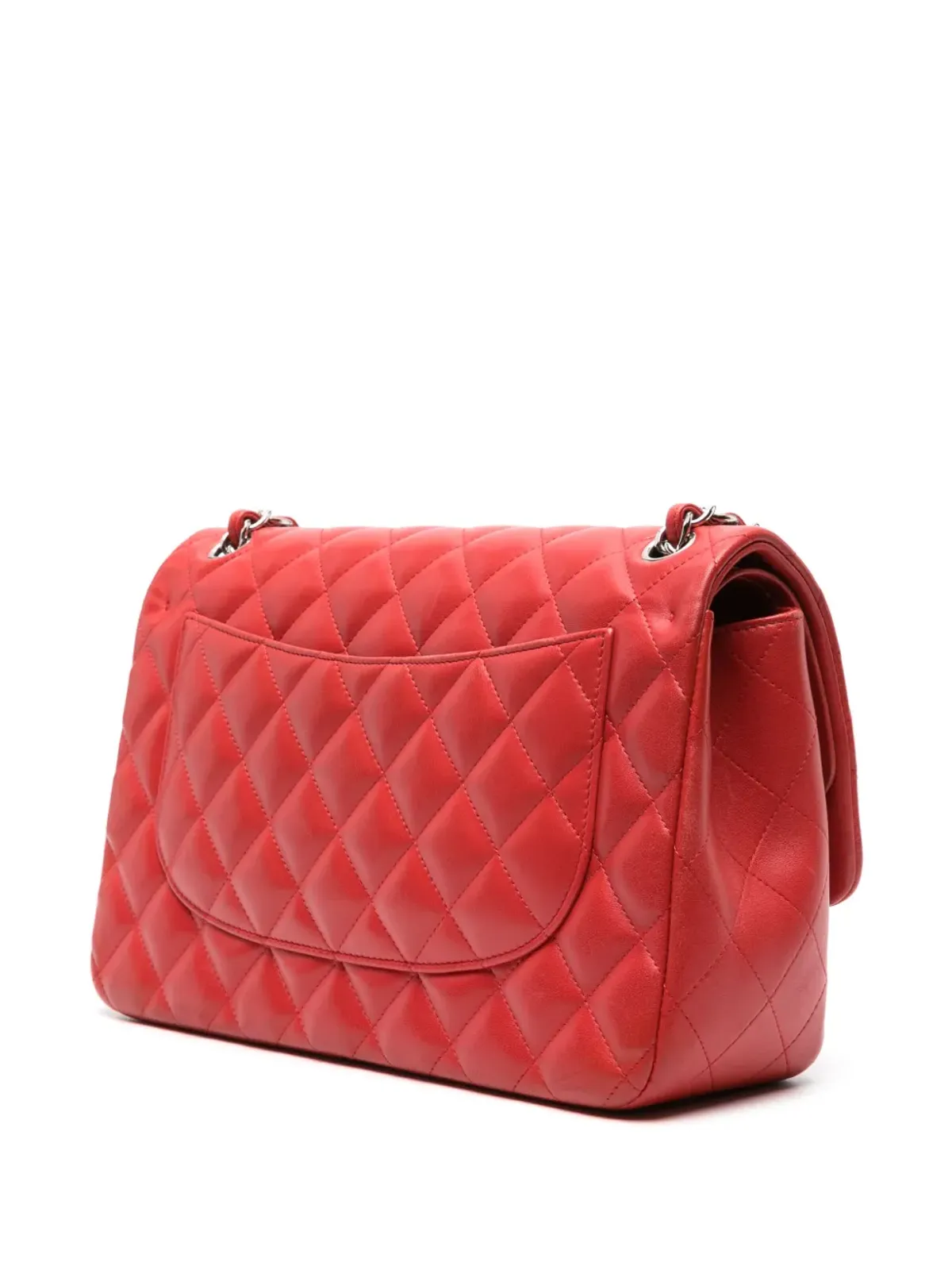 CHANEL ビンテージ 2013-2014 ダブルフラップ ジャンボ ショルダーバッグ - レッド - 画像3