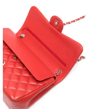 CHANEL ビンテージ 2013-2014 ダブルフラップ ジャンボ ショルダーバッグ - レッド - サムネイル4