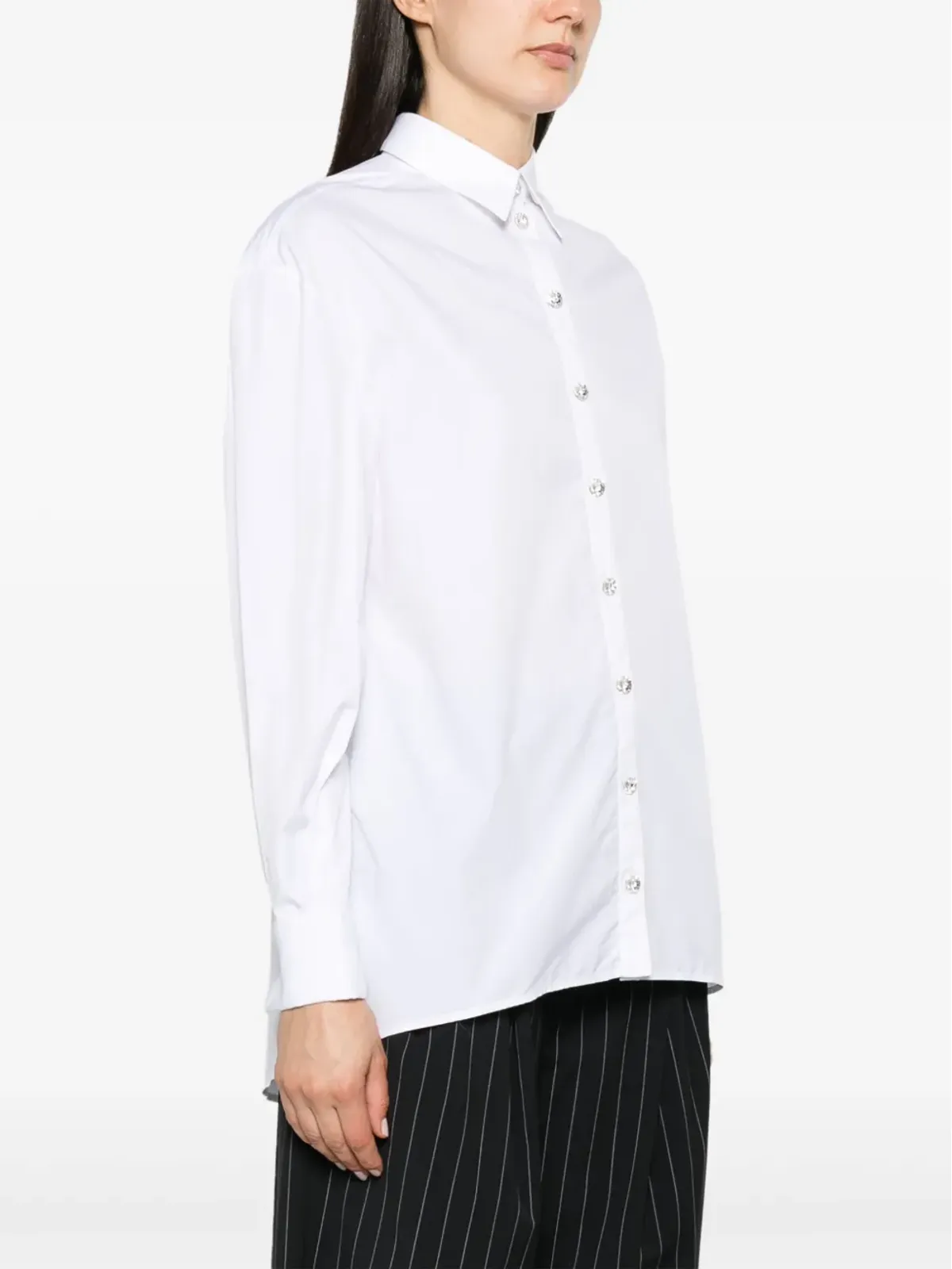 Sonia Rykiel クリスタルボタン付きポプリンシャツ - 画像3