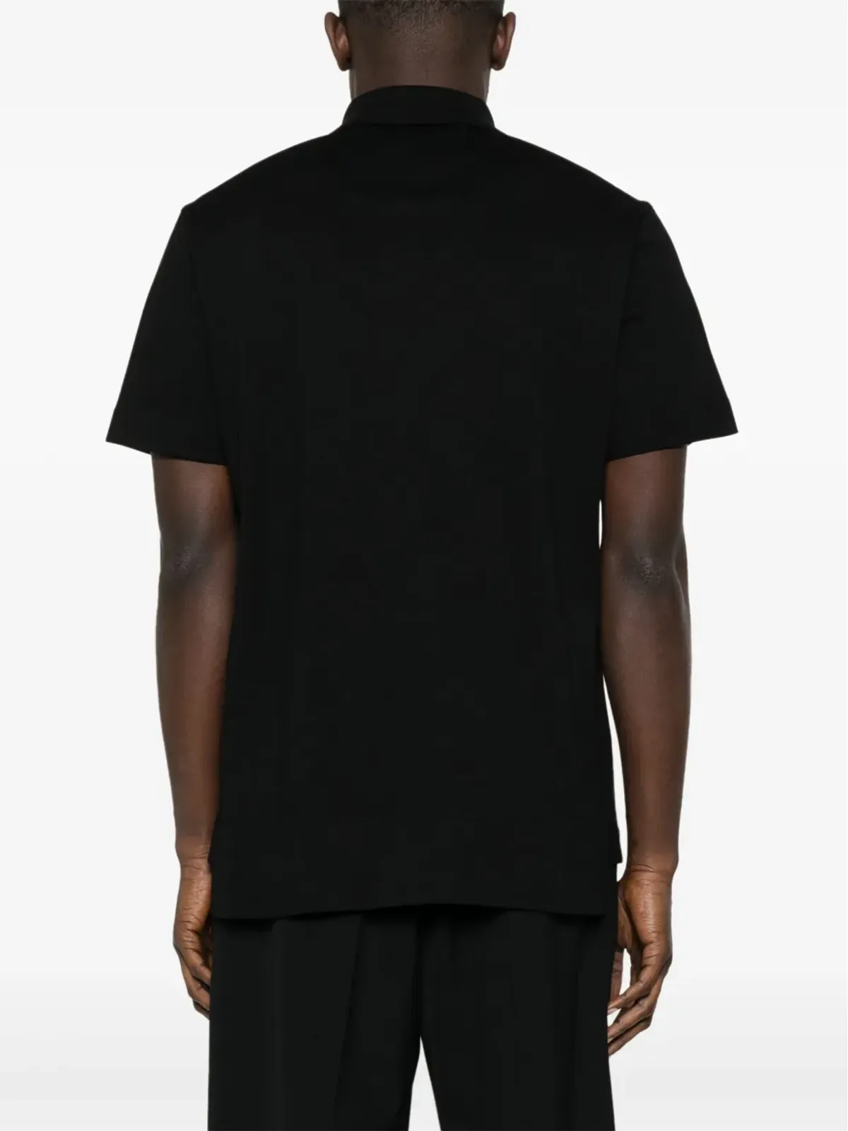 Givenchy 刺繍モノグラム コットン ポロシャツ - ブラック - 画像4