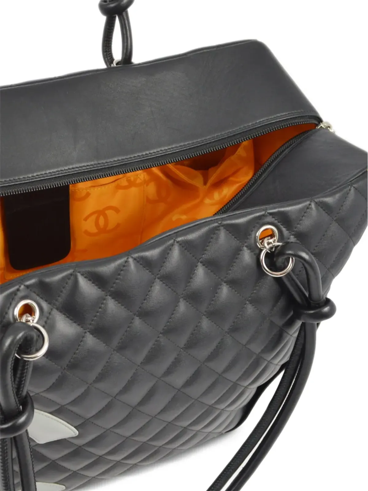 CHANEL ビンテージ 2005 Cambon Ligne ハンドバッグ - ブラック - 画像4