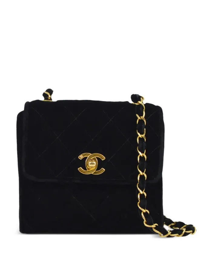 CHANEL Pre-Owned CHANEL ビンテージ 1992 ストレートフラップショルダーバッグ - ブラックの商品画像