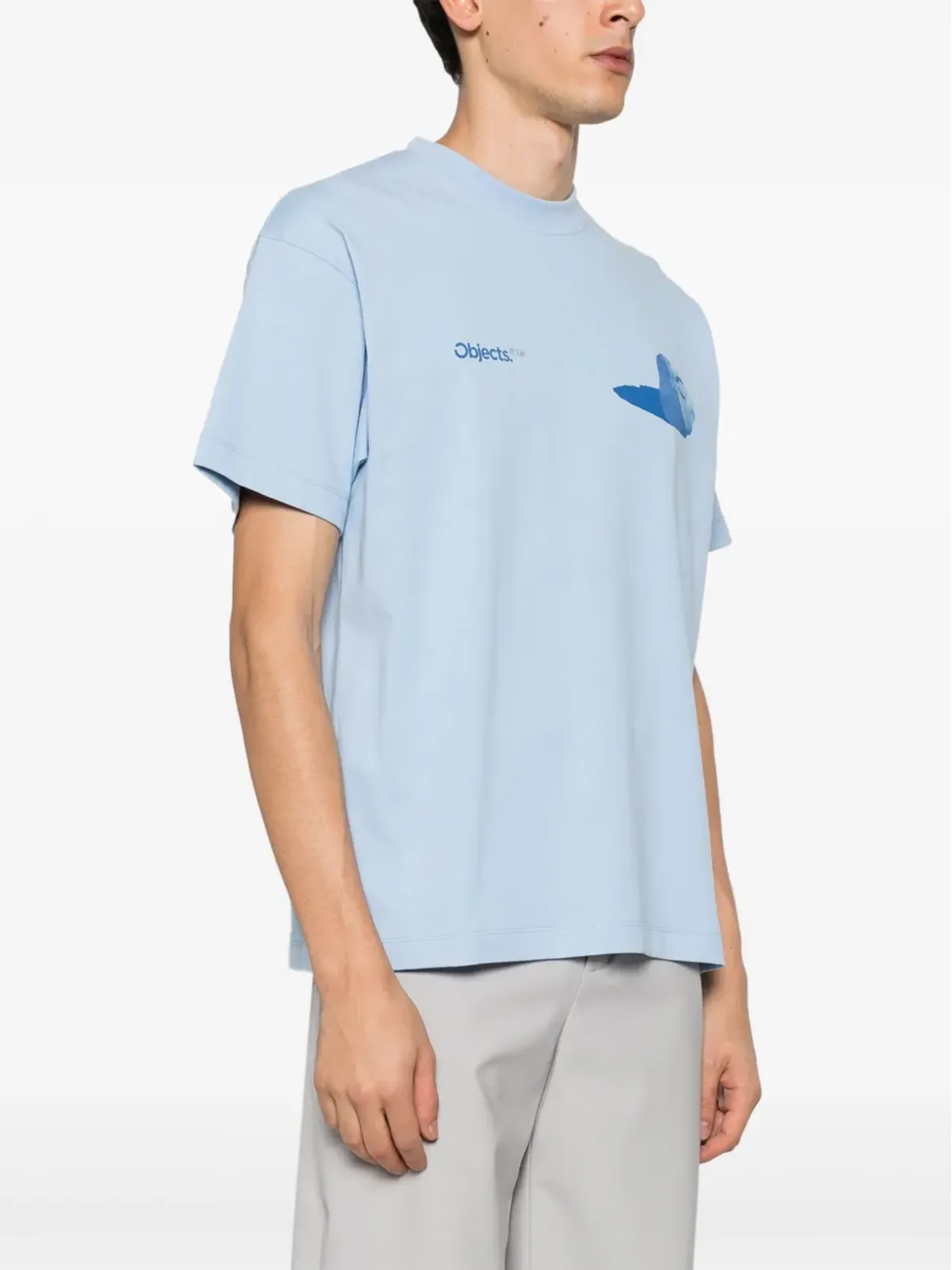 OBJECTS IV LIFE ボルダー柄コットンTシャツ - Blue - 画像5