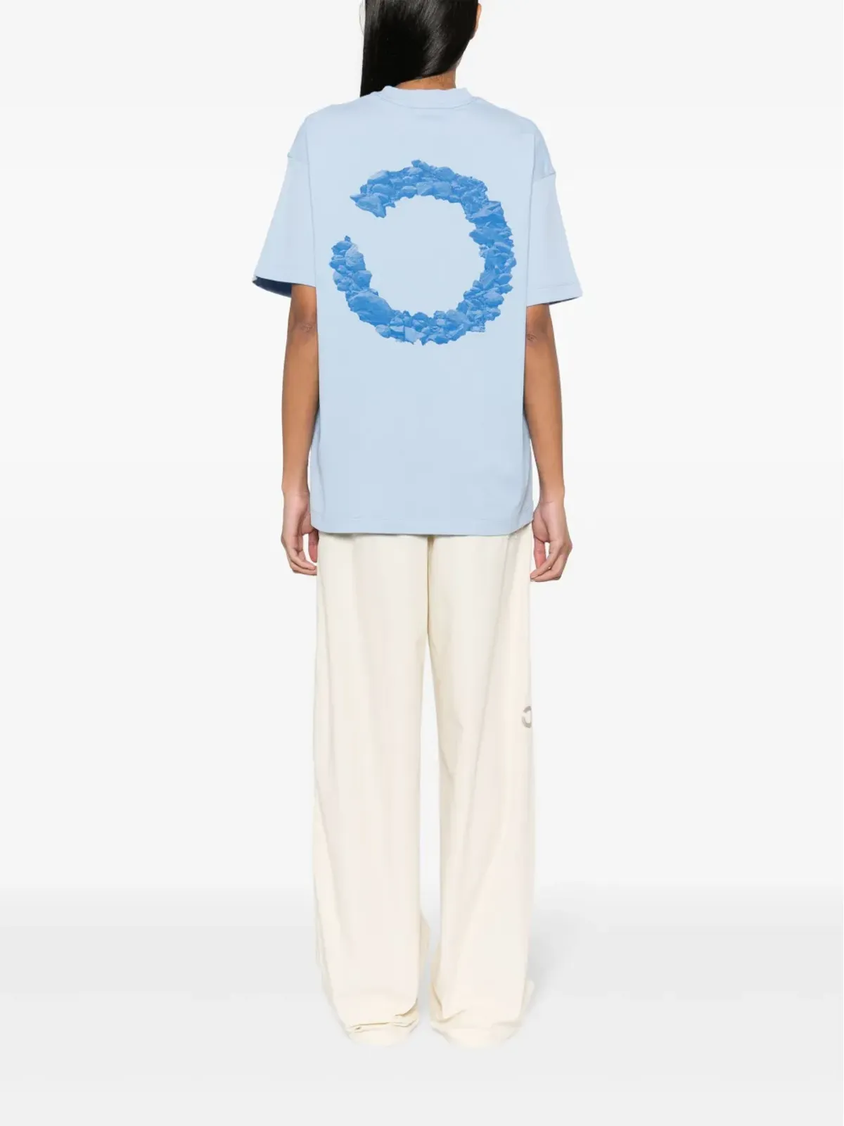 OBJECTS IV LIFE ボルダー柄コットンTシャツ - Blue - 画像3