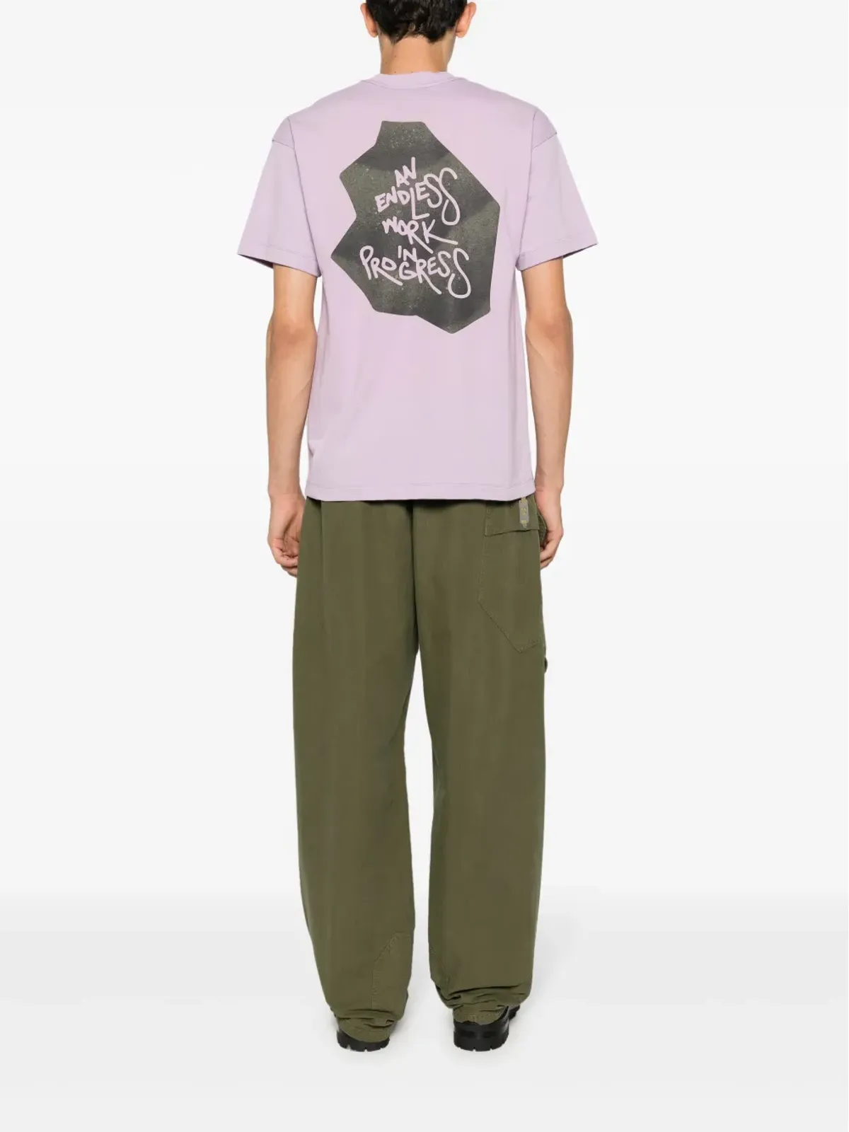 OBJECTS IV LIFE Thought Bubble Spray-print コットン Tシャツ（パープル） - 画像2