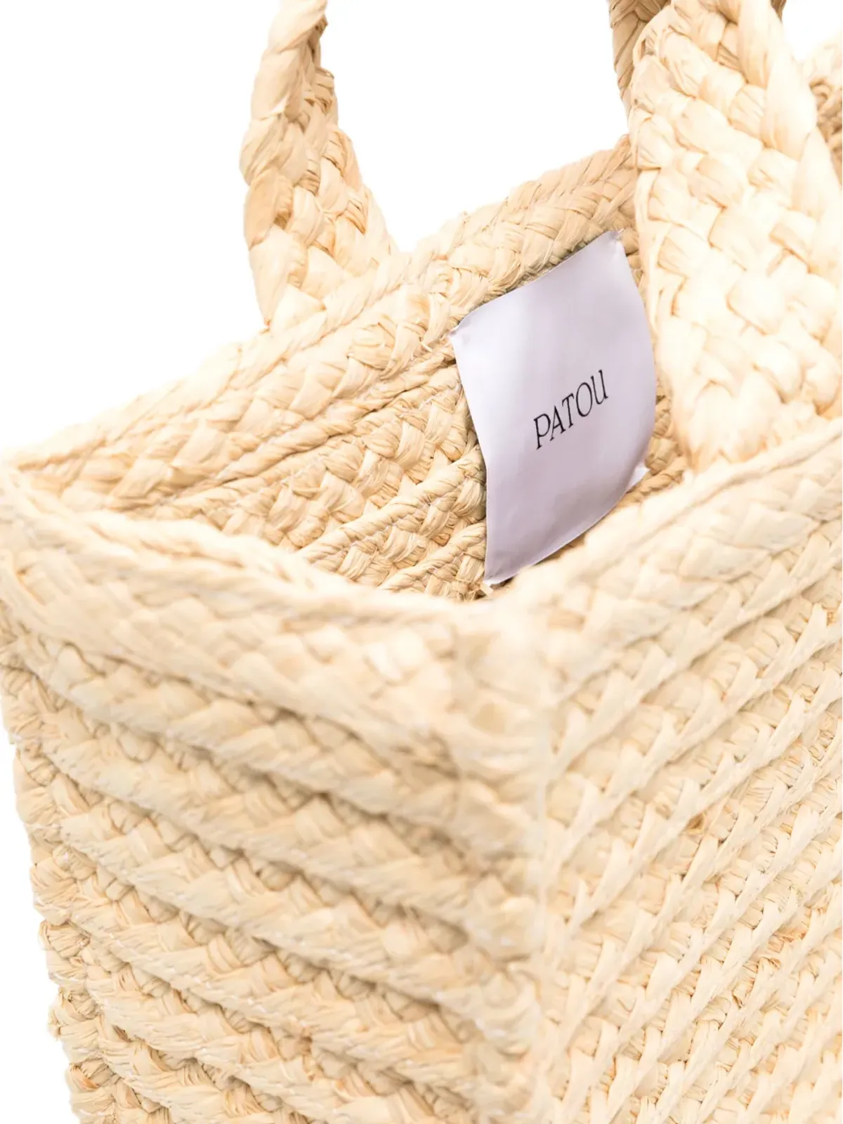 Patou バーティカル JP ラフィア トートバッグ - 画像5