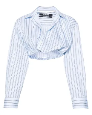 Jacquemus La Chemise Bahia ストライプシャツ ブルー - サムネイル1