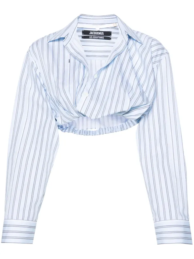 JACQUEMUS Jacquemus La Chemise Bahia ストライプシャツ ブルーの商品画像