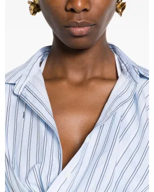 Jacquemus La Chemise Bahia ストライプシャツ ブルー - サムネイル5