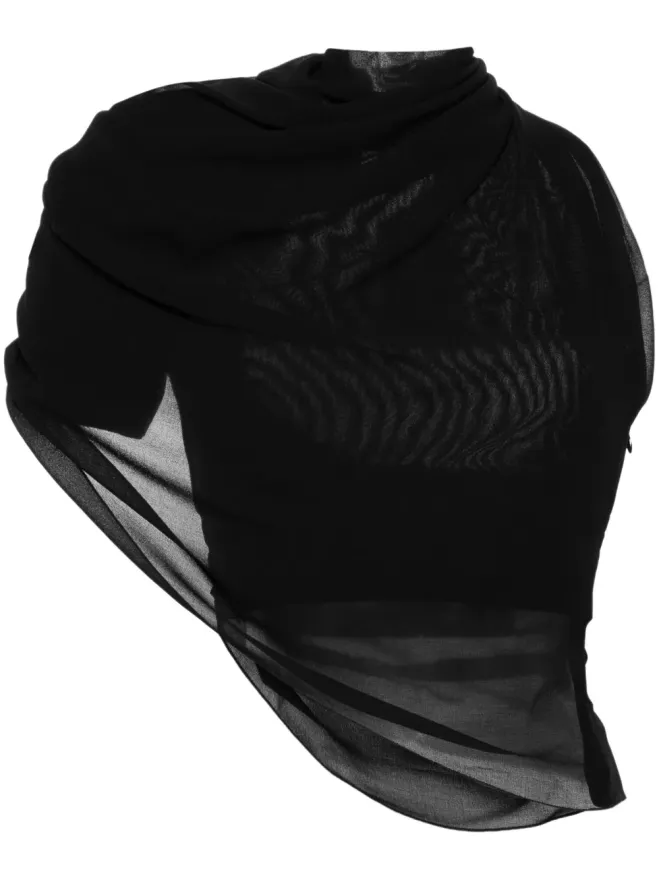 JACQUEMUS Jacquemus Le Haut Pablo シフォン ブラウス - ブラックの商品画像