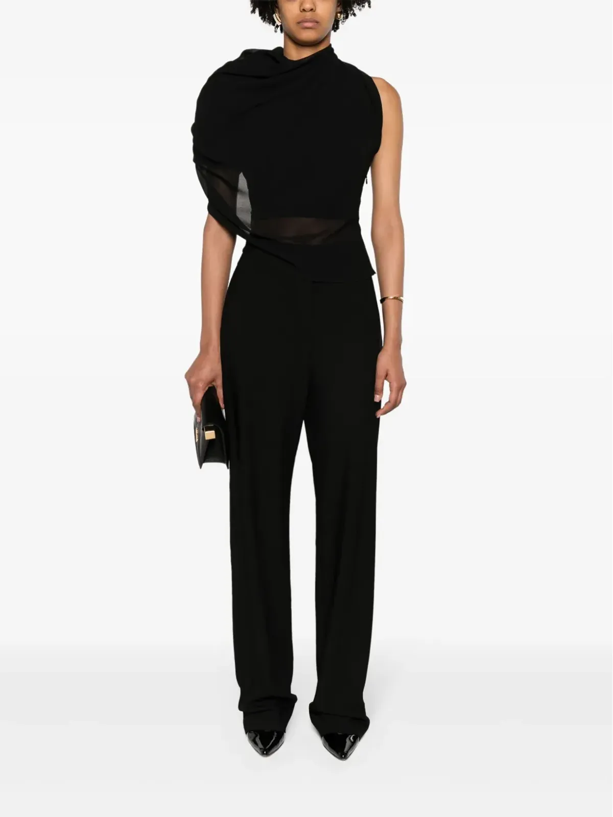 Jacquemus Le Haut Pablo シフォン ブラウス - ブラック - 画像2