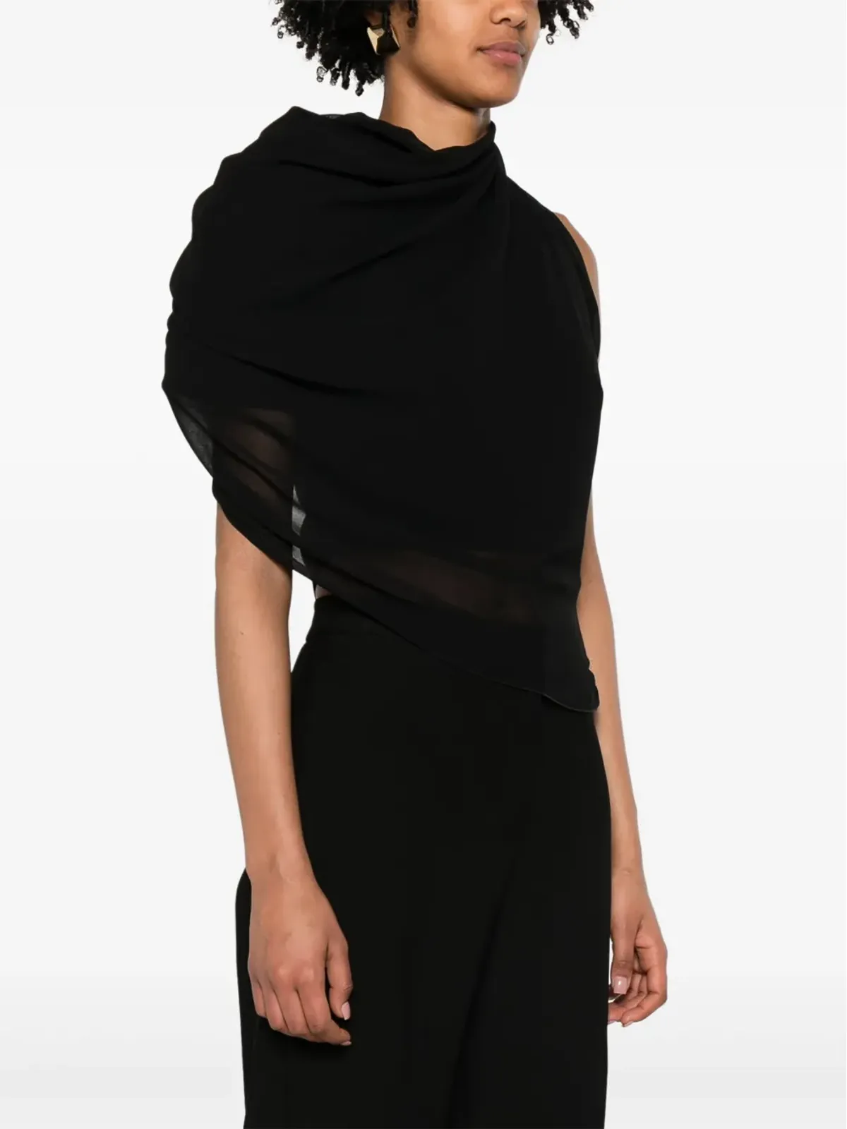 Jacquemus Le Haut Pablo シフォン ブラウス - ブラック - 画像3