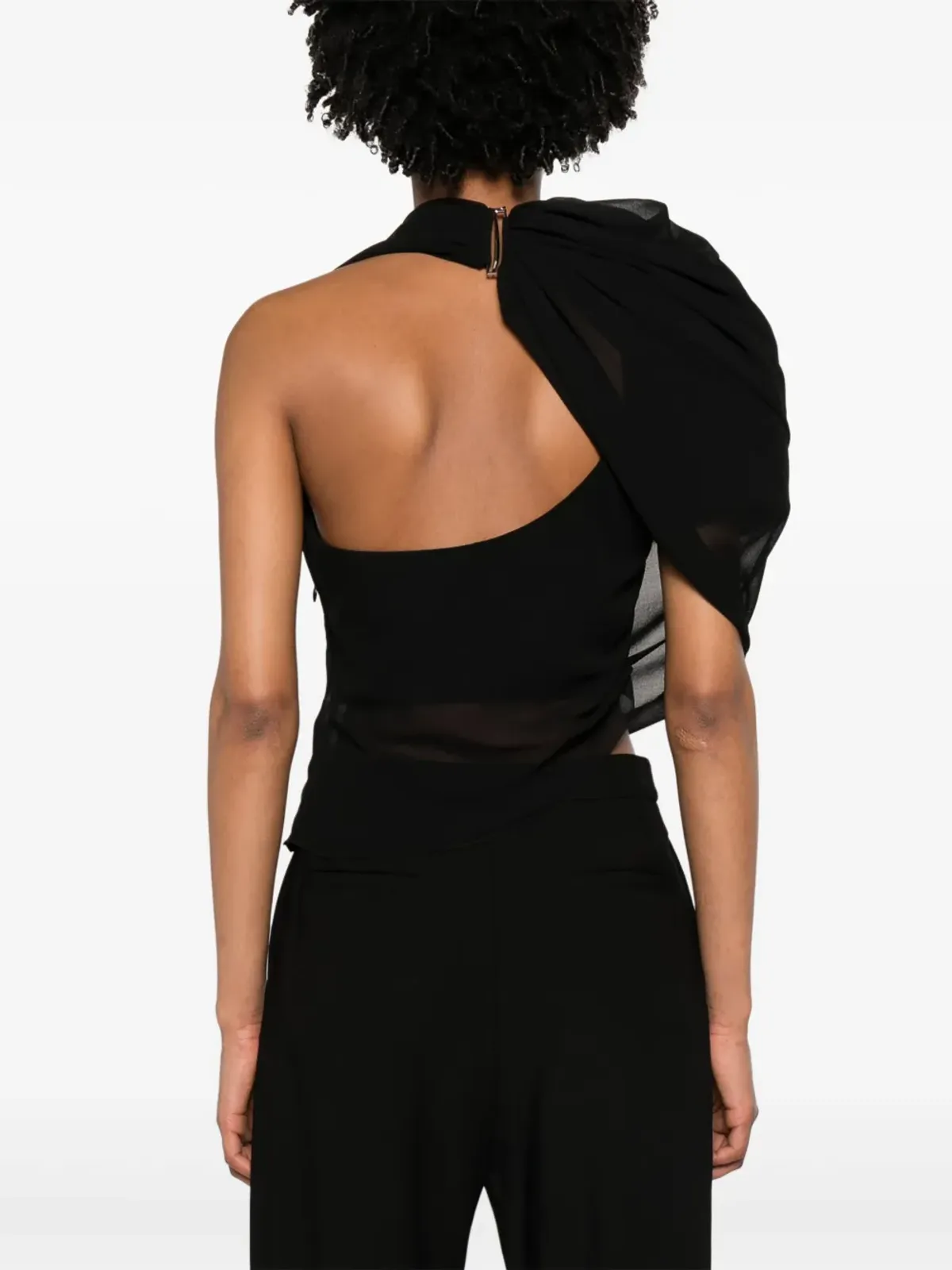 Jacquemus Le Haut Pablo シフォン ブラウス - ブラック - 画像4