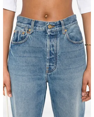 Jacquemus Le De-Nimes Droit ハイライズ・ストレートジーンズ - ブルー - サムネイル5