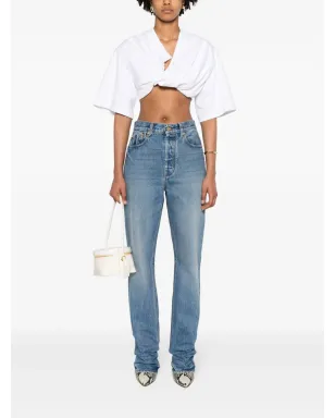 Jacquemus Le De-Nimes Droit ハイライズ・ストレートジーンズ - ブルー - サムネイル2