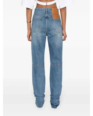 Jacquemus Le De-Nimes Droit ハイライズ・ストレートジーンズ - ブルー - サムネイル4