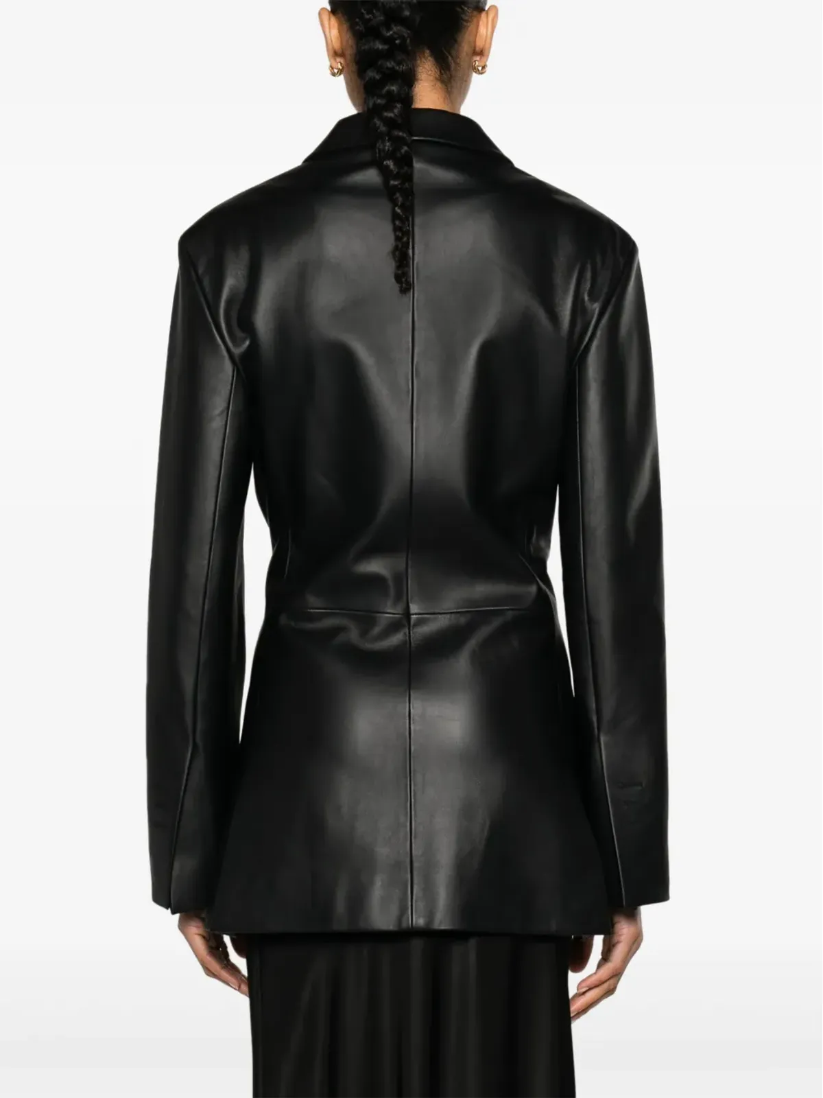 Jacquemus La Veste Tibau Cuir レザー ブレザー - ブラック - 画像4