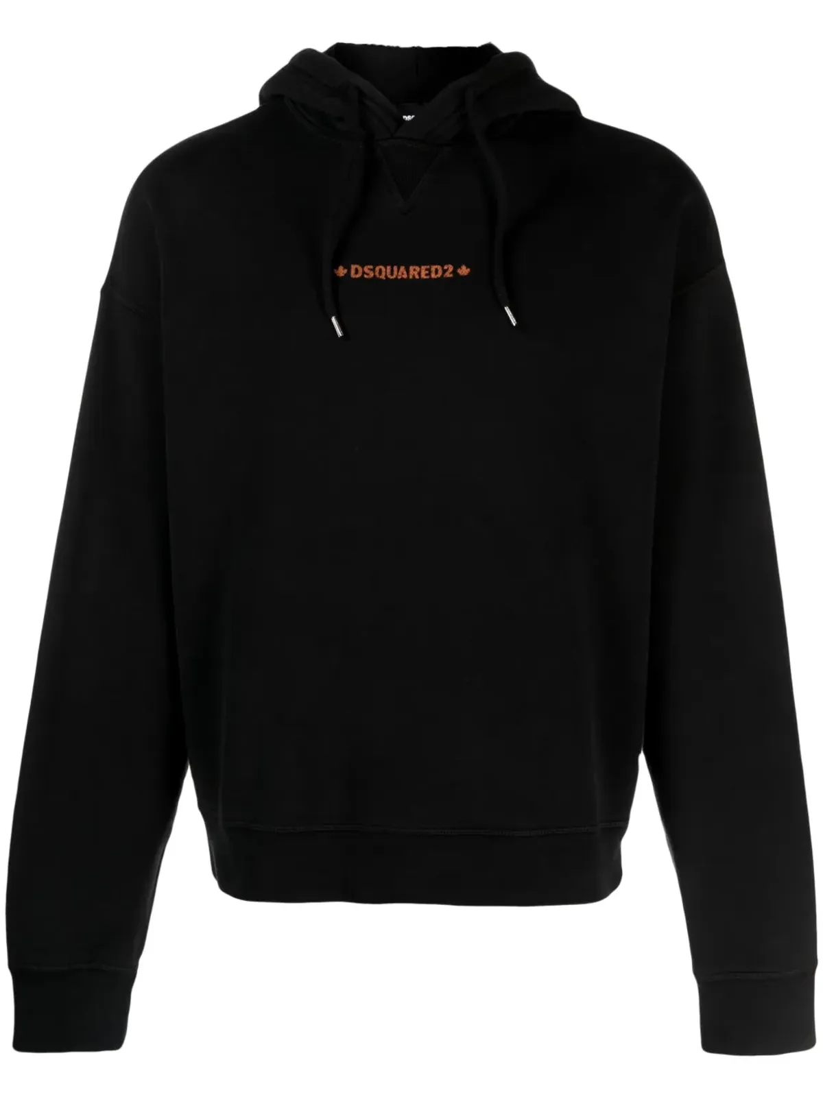 DSQUARED2 Cipro ロゴプリント コットン フーディ - ブラック - 画像1