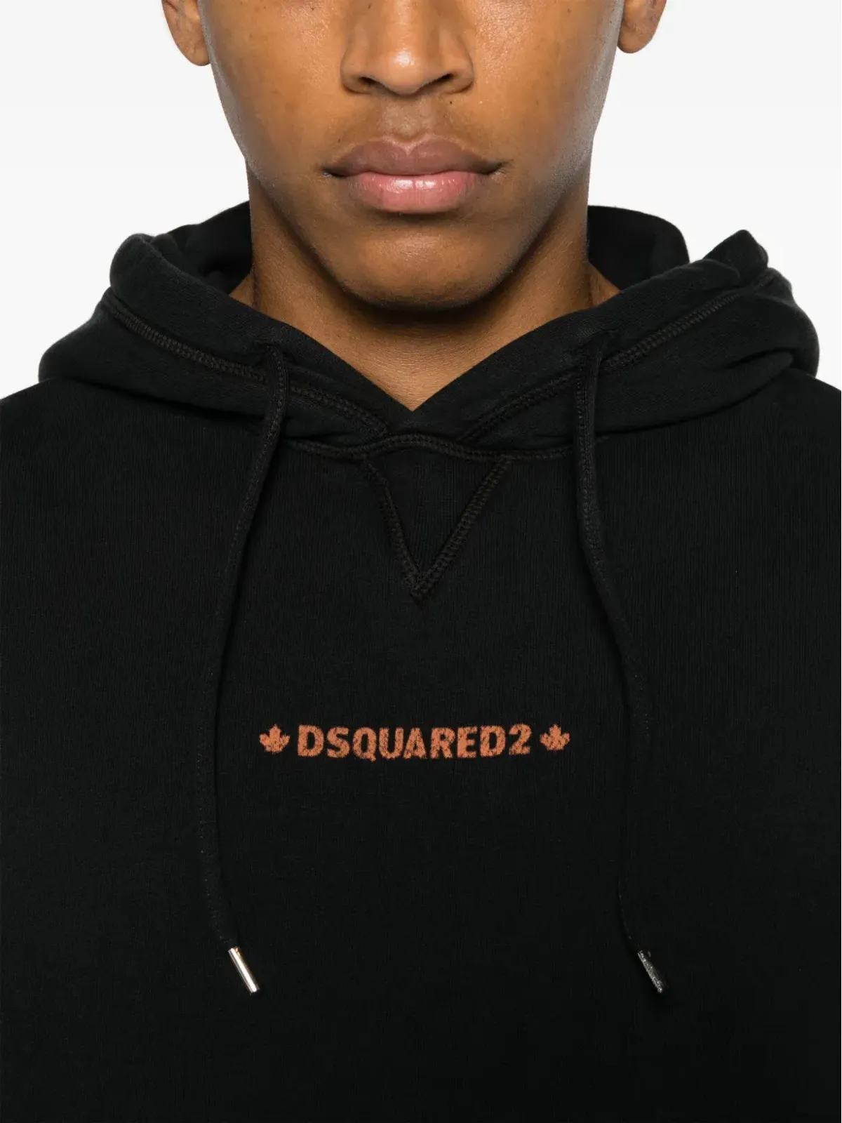 DSQUARED2 Cipro ロゴプリント コットン フーディ - ブラック - 画像5