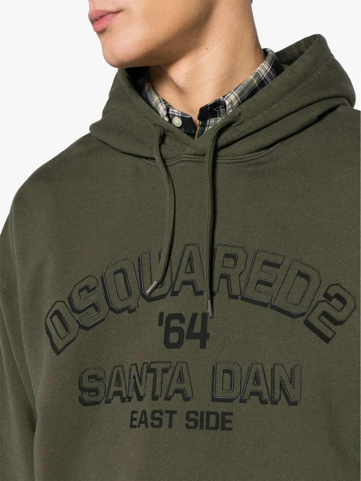 DSQUARED2 ロゴエンボス コットン フーディー - 画像5