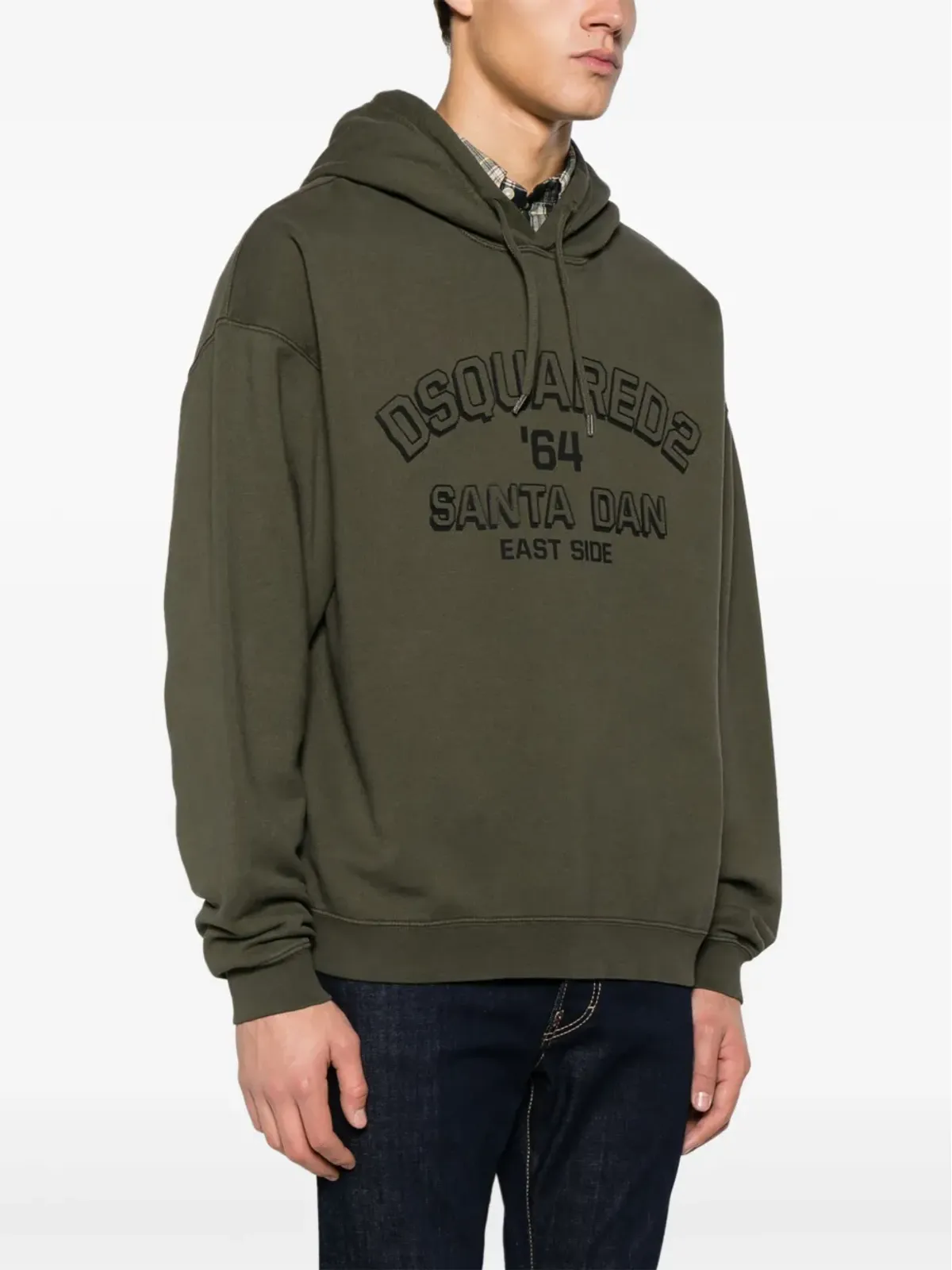 DSQUARED2 ロゴエンボス コットン フーディー - 画像3