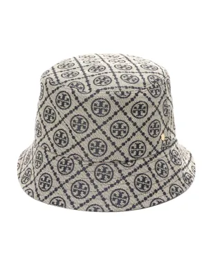 Tory Burch ロゴジャカード バケットハット - ブルー - サムネイル1