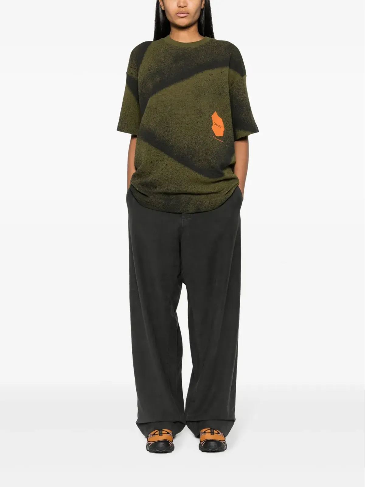 OBJECTS IV LIFE ワッフルロゴプリント コットンTシャツ - 画像3