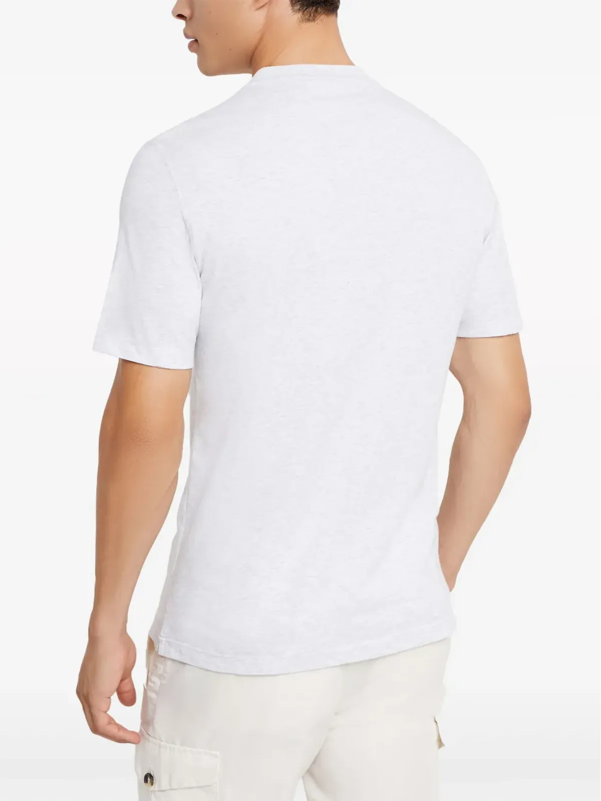 Brunello Cucinelli メランジェ風コットン混紡Tシャツ - グレー - 画像3