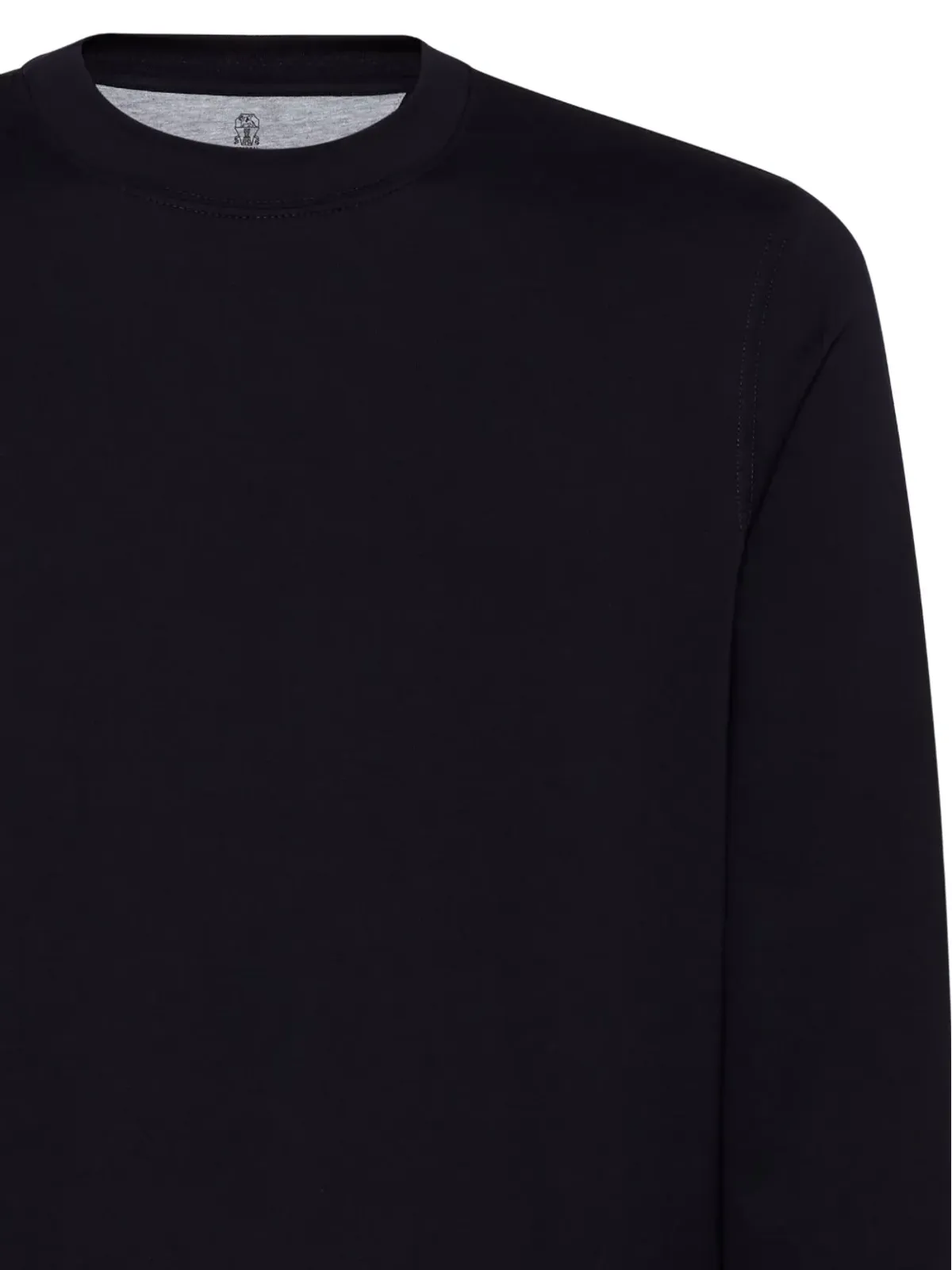 Brunello Cucinelli リブネック コットンTシャツ - ブラック - 画像5
