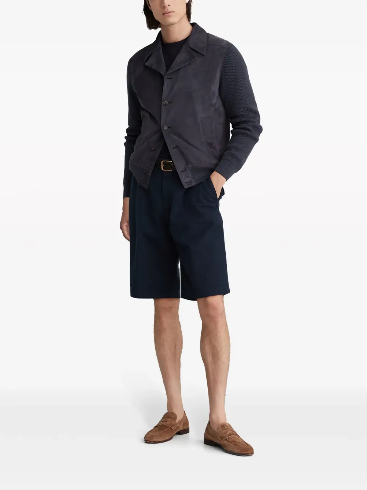 Brunello Cucinelli リブネック コットンTシャツ - ブラック - 画像2