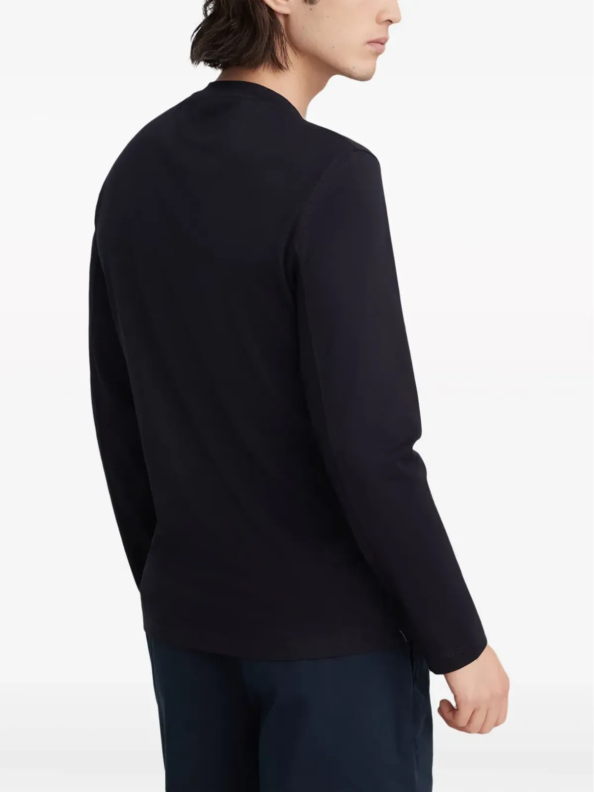 Brunello Cucinelli リブネック コットンTシャツ - ブラック - 画像4
