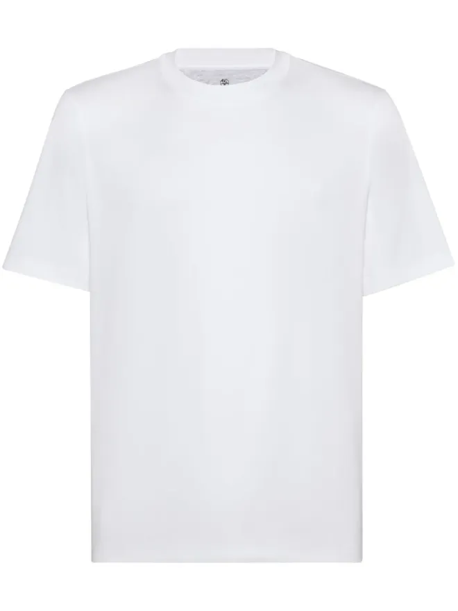 Brunello Cucinelli Brunello Cucinelli クルーネック ジャージー コットン Tシャツ - ホワイトの商品画像