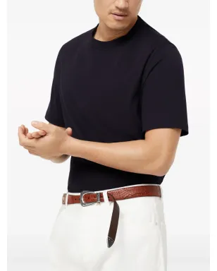Brunello Cucinelli クルーネック コットンジャージー Tシャツ - ブルー - サムネイル5