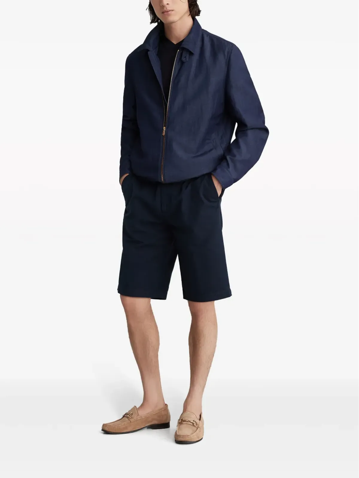 Brunello Cucinelli Vネック コットンTシャツ ブラック - 画像2